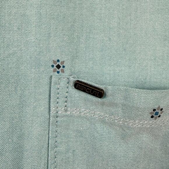 Rip Curl Mens Woven Short Sleeve Button Down Shirt Blue Size XL - Picture 3 of 8